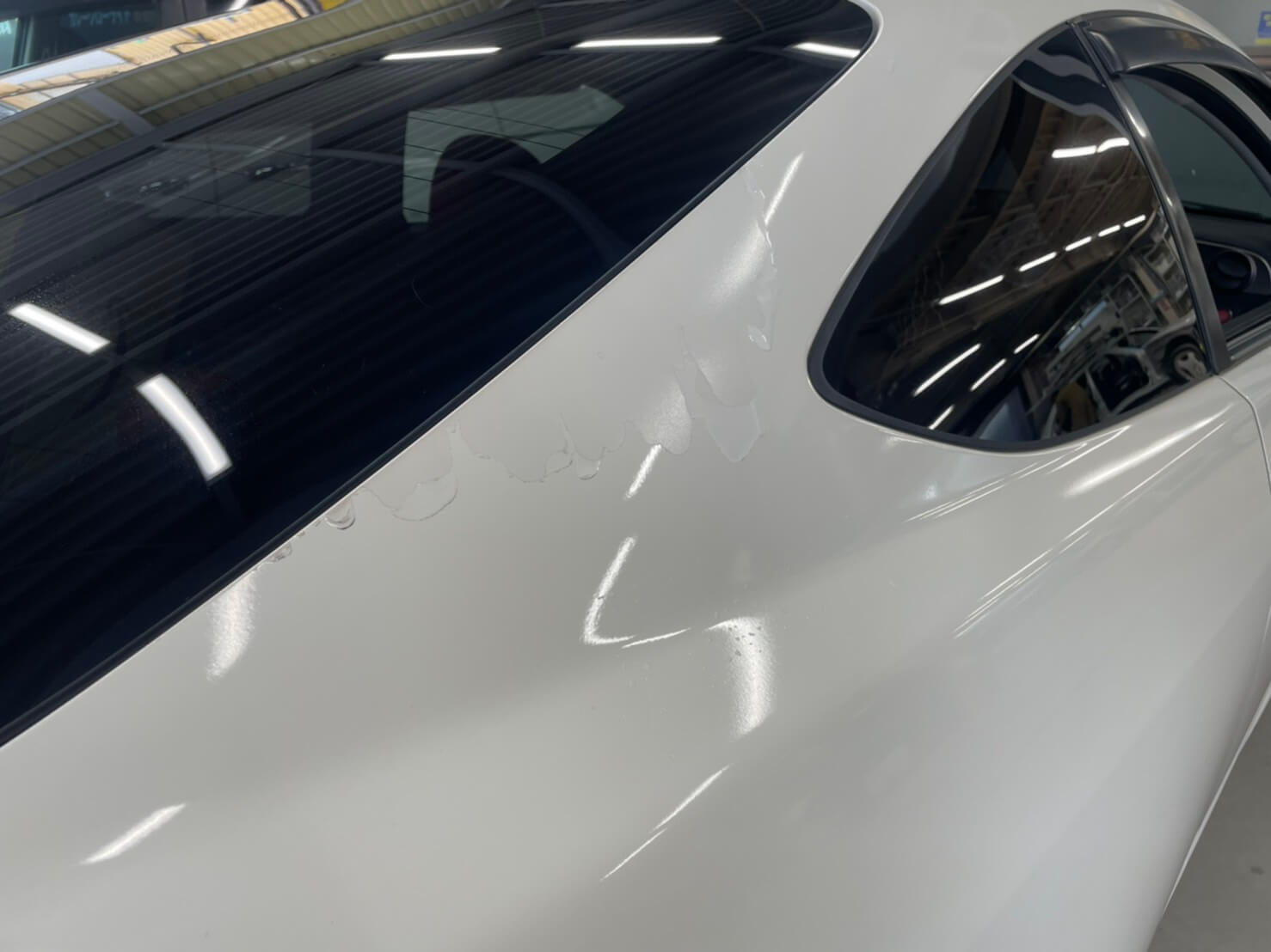 ホンダ インテグラ 右リヤフェンダ塗装はがれ 劣化修理 左ドア キズ へこみ板金 塗装 修理 神奈川県よりご来店のお客様です 東京 立川 板金塗装 車の傷 へこみ修理 ガレージローライド