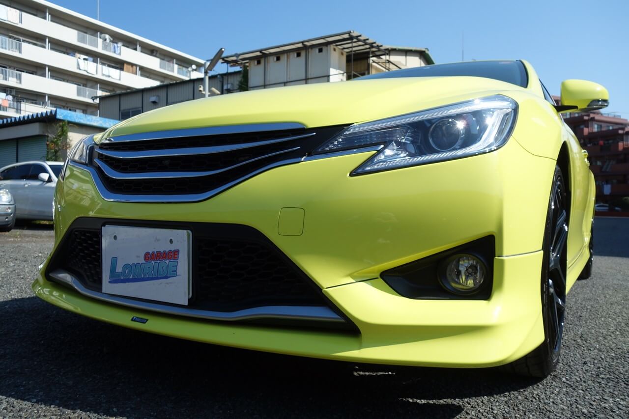 トヨタ マークx モデリスタ製エアロパーツ塗装 取り付け 神奈川県よりご来店のお客様です 東京 立川 板金塗装 車の傷 へこみ修理 ガレージローライド