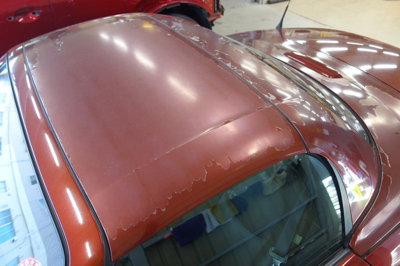 マツダ ロードスター 塗装はがれ・劣化修理 神奈川県よりご来店の