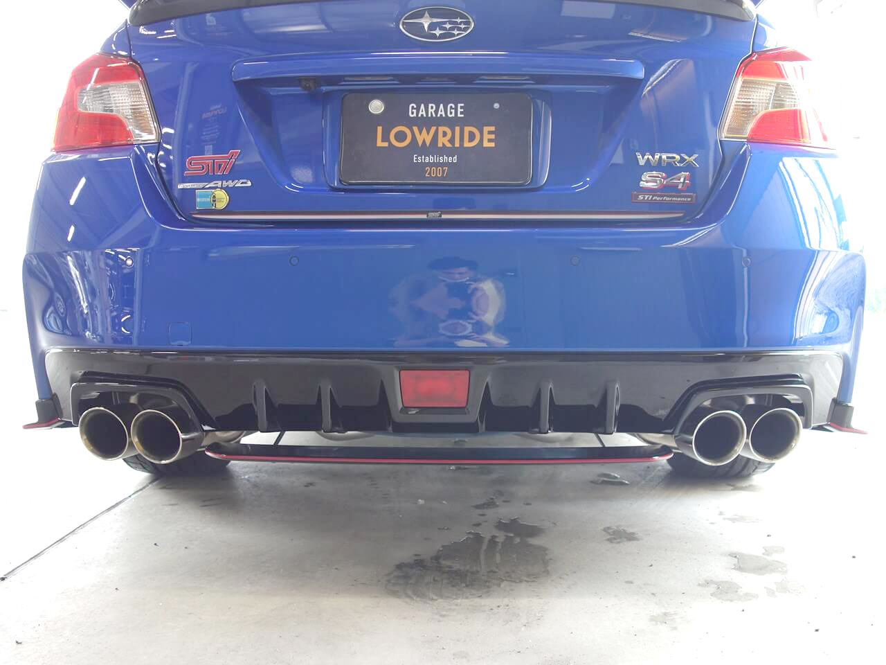 スバル WRX S4 リヤバンパシボ消し、リヤアンダースポイラー