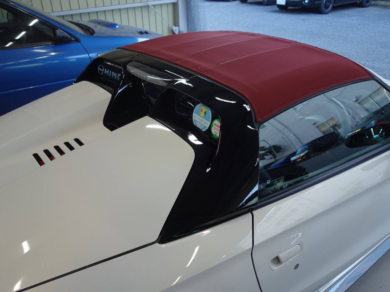 ホンダ S660 ロールバーガーニッシュなどシボ消し＆ブラックマイカ塗装