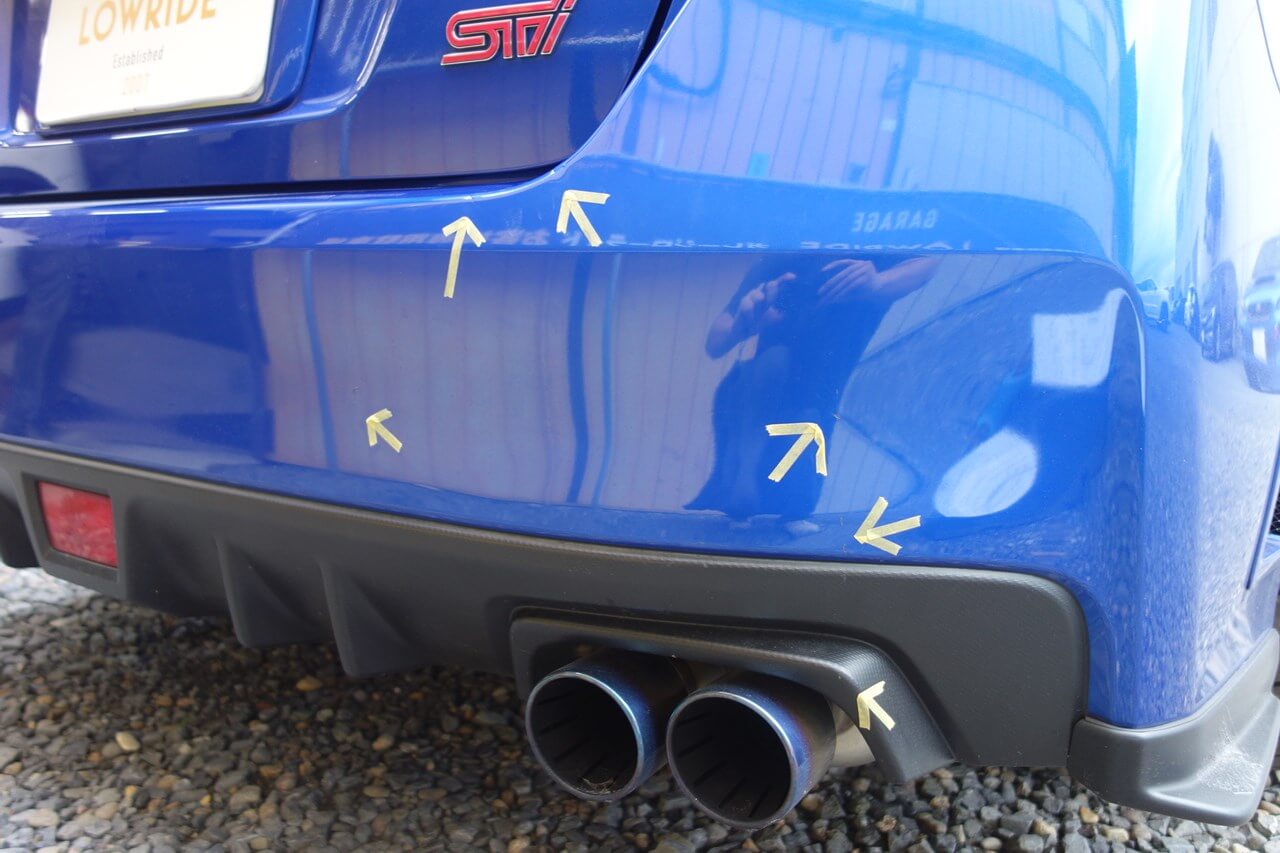 スバル WRX STI リヤまわり追突事故 キズ＆へこみ板金・塗装・修理