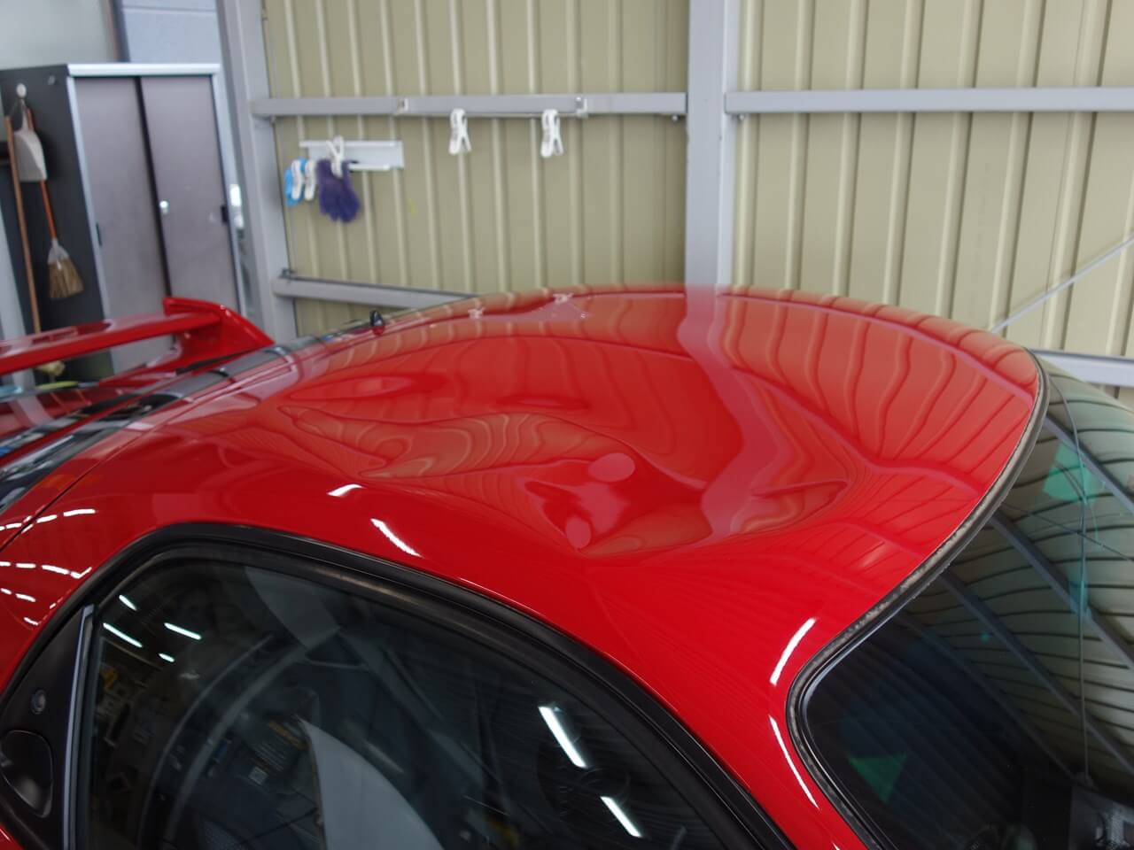 マツダ RX-7 ルーフ事故 キズ＆へこみ板金・塗装・修理 東京都練馬区