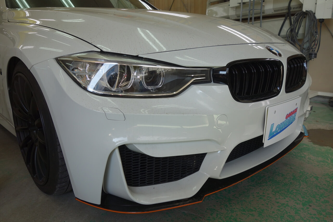 Bmw 3ｄ エアロパーツ他店塗装 取り付け不良 修理等 神奈川県よりご来店のお客様です 東京 立川 板金塗装 車の傷 へこみ修理 ガレージローライド