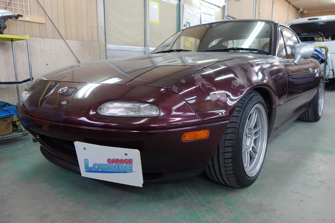 マツダ ロードスター オールペイント 東京都稲城市よりご来店のお客様です 東京 立川 板金塗装 車の傷 へこみ修理 ガレージローライド