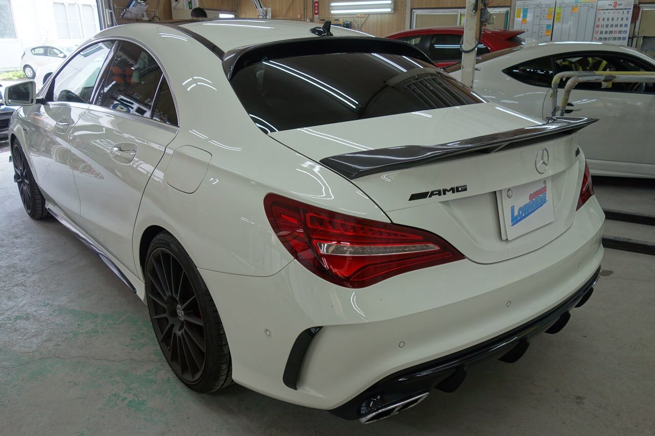 メルセデス・ベンツ CLA45 社外カーボン調サイドアンダーフラップ